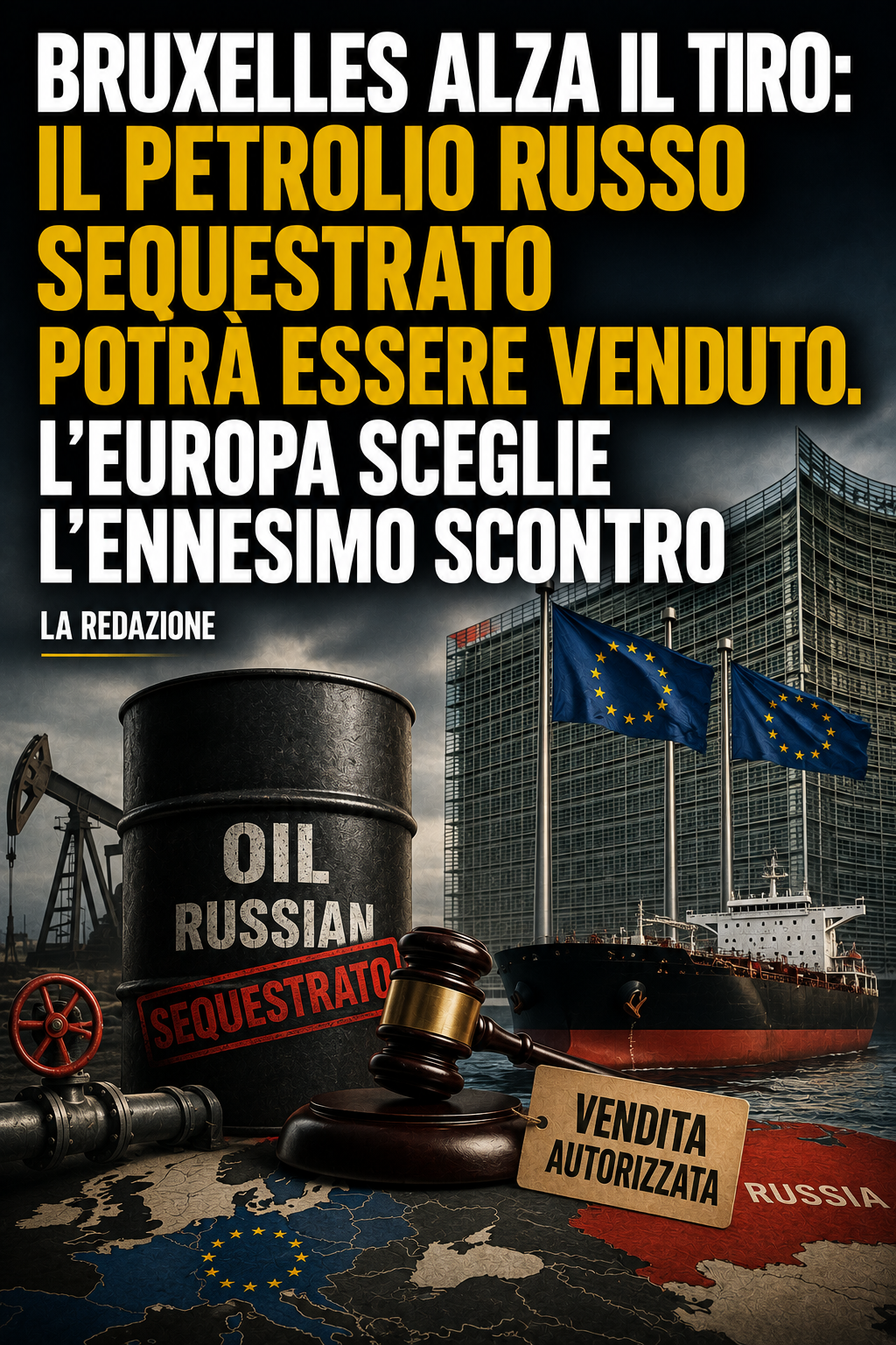 Bruxelles alza il tiro: il petrolio russo sequestrato potrà essere venduto. L’Europa sceglie l’ennesimo scontro