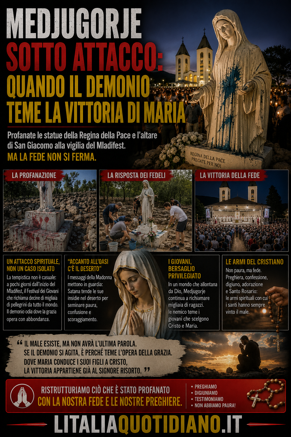 Medjugorje sotto attacco: quando il demonio teme la vittoria di Maria