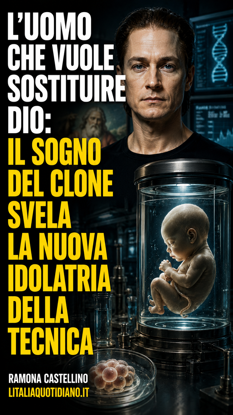L’uomo che vuole sostituire Dio: il sogno del clone svela la nuova idolatria della tecnica