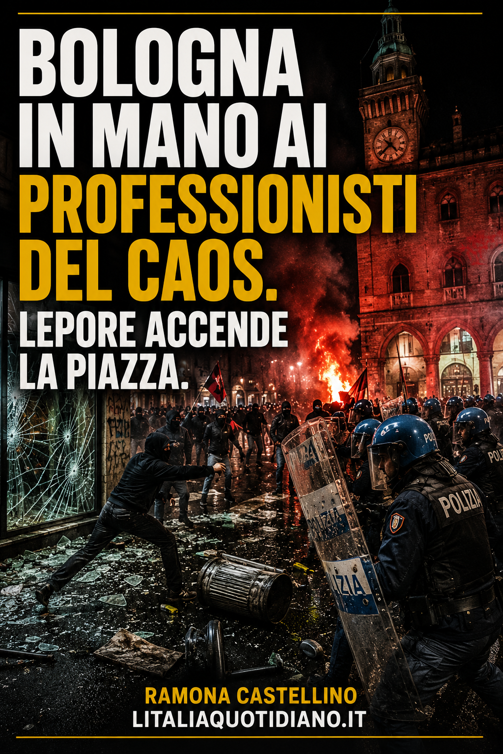 Bologna in mano ai professionisti del caos. Lepore accende la piazza.