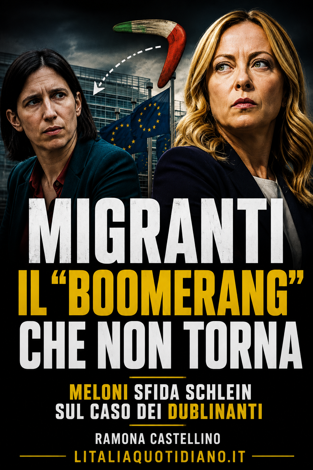 Migranti, il “boomerang” che non torna: Meloni sfida Schlein e affonda le balle della sinistra sul caso dei dublinanti