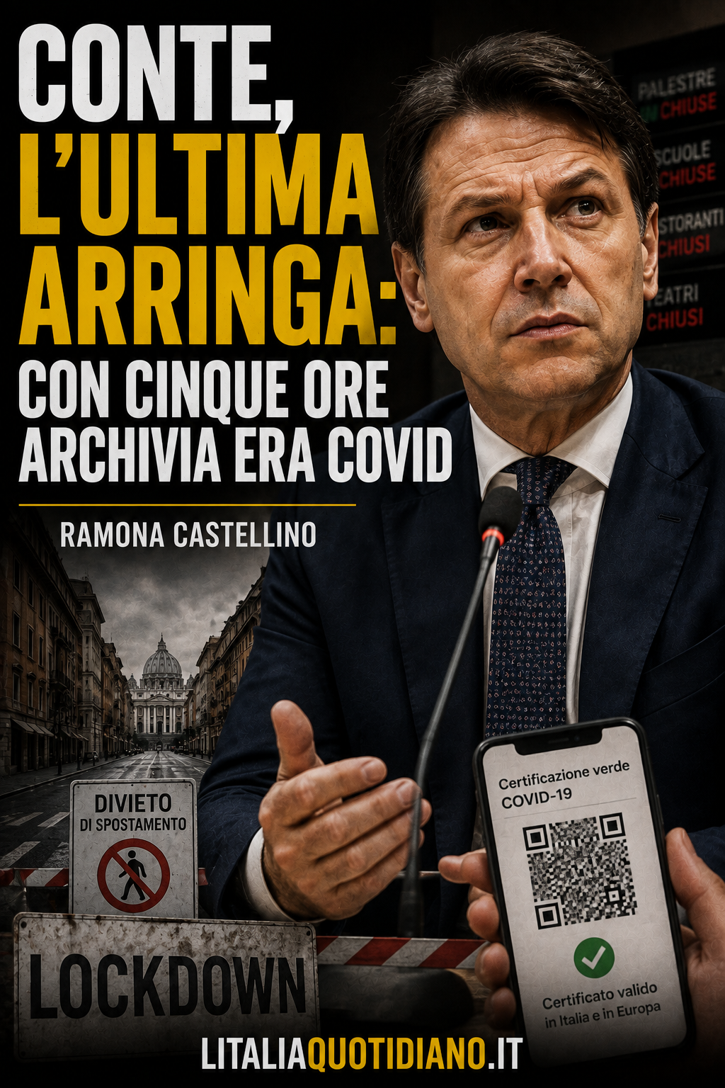 CONTE, L’ULTIMA ARRINGA: Con cinque ore archivia era COVID