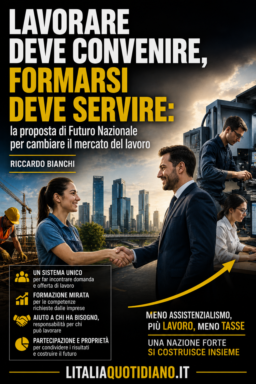 Lavorare deve convenire, formarsi deve servire: la proposta di Futuro Nazionale per cambiare il mercato del lavoro