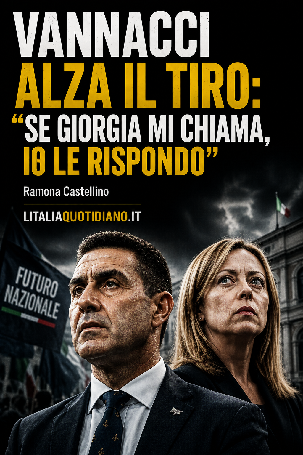 VANNACCI ALZA IL TIRO:”SE GIORGIA MI CHIAMA, IO LE RISPONDO”