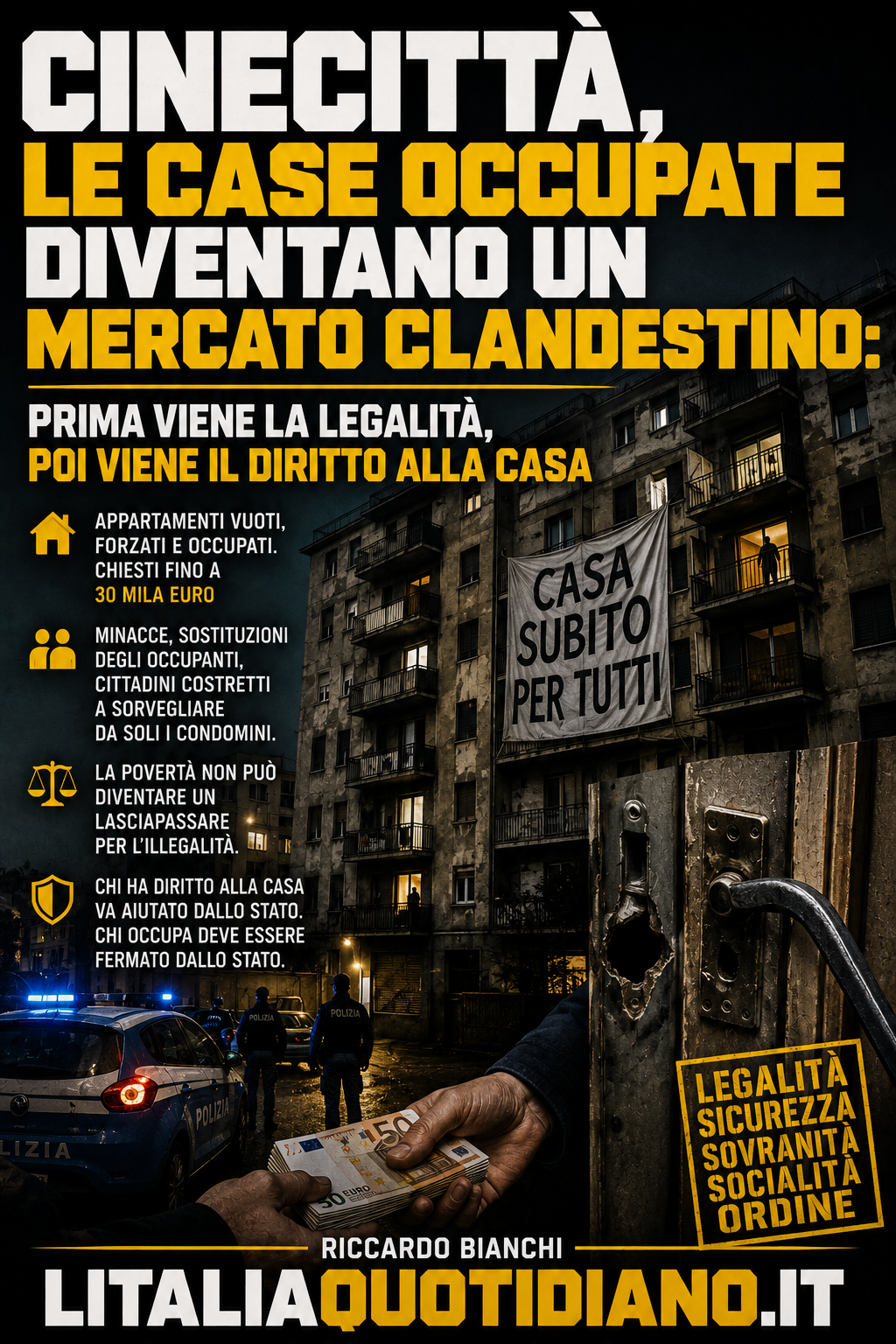 Cinecittà, le case occupate diventano un mercato clandestino: prima viene la legalità, poi viene il diritto alla casa