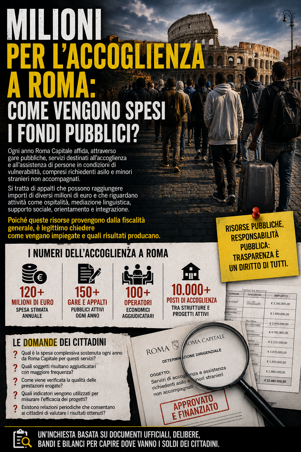 Milioni per l’accoglienza a Roma: come vengono spesi i fondi pubblici?
