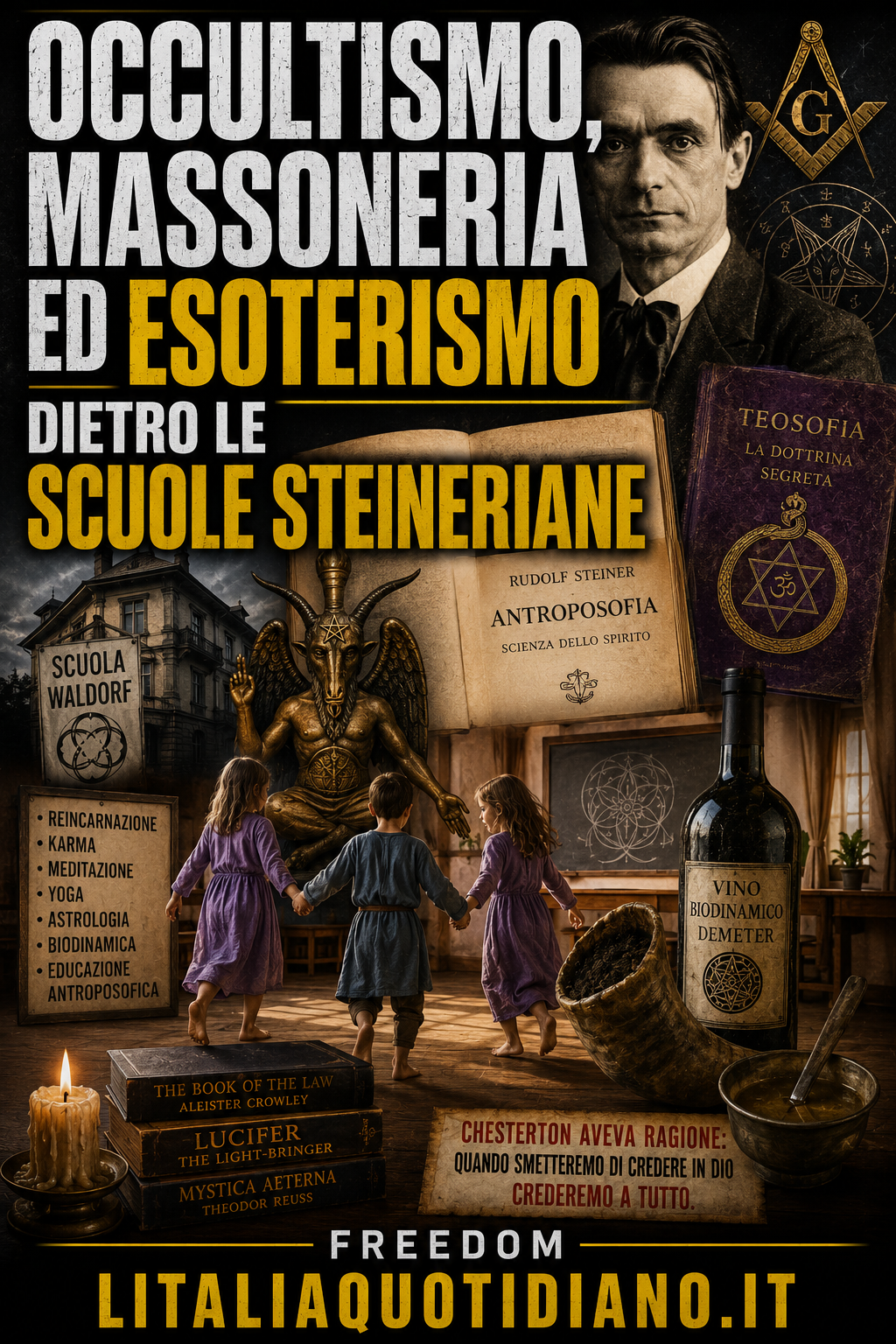 OCCULTISMO, MASSONERIA ED ESOTERISMO DIETRO LE SCUOLE STEINERIANE