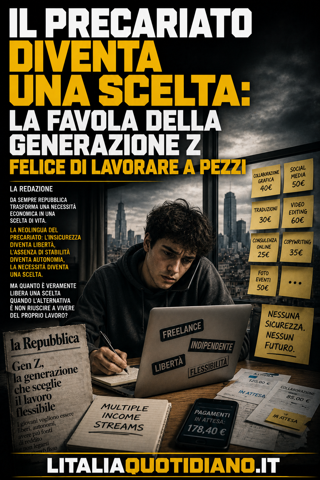 Il precariato diventa una scelta: la favola della Generazione Z felice di lavorare a pezzi