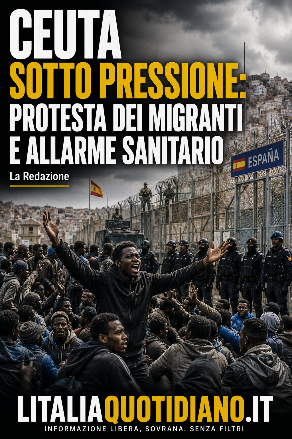 Ceuta sotto pressione: protesta dei migranti e allarme sanitario