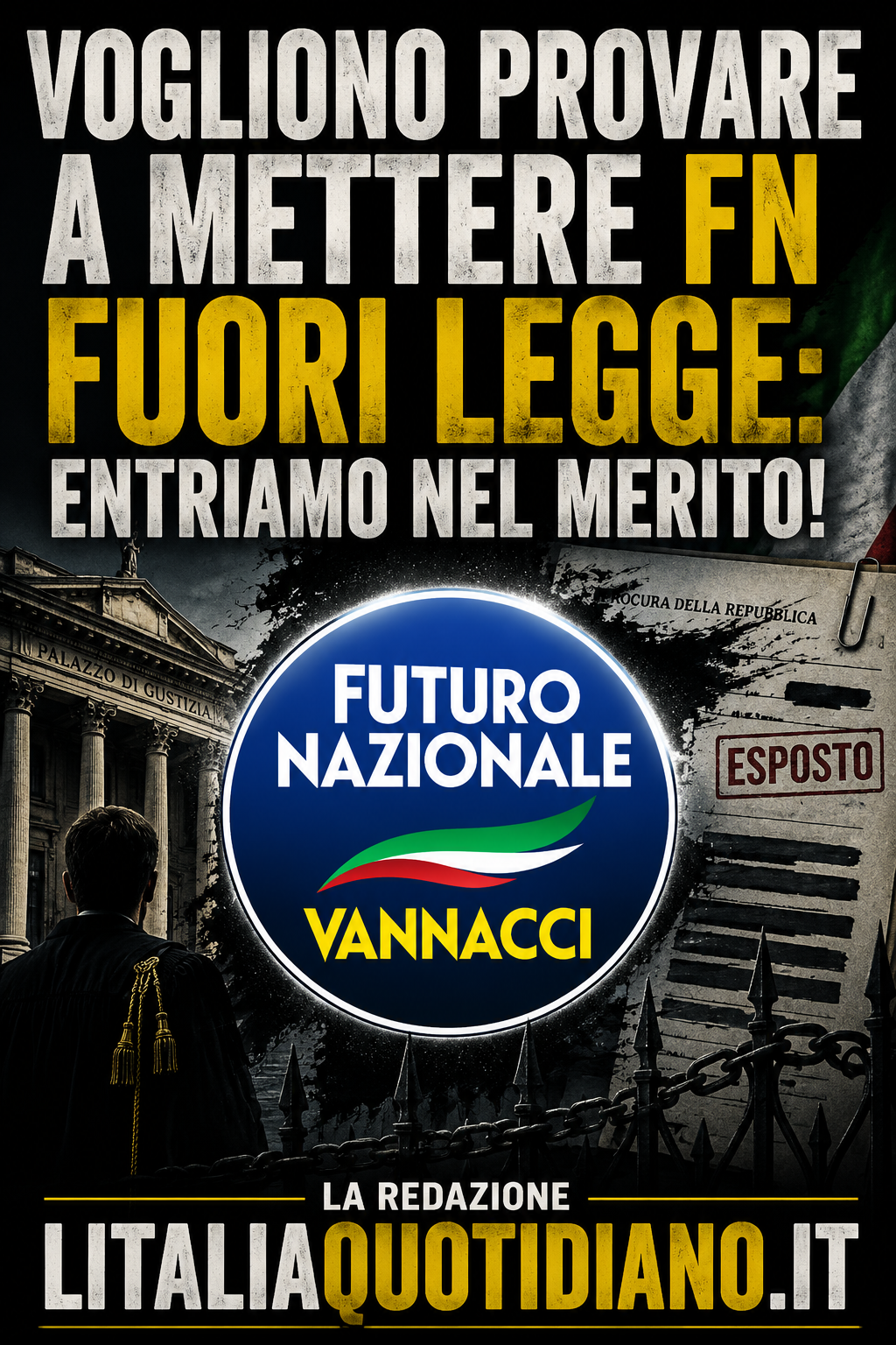 Vogliono provare a mettere FN fuori legge: entriamo nel merito!