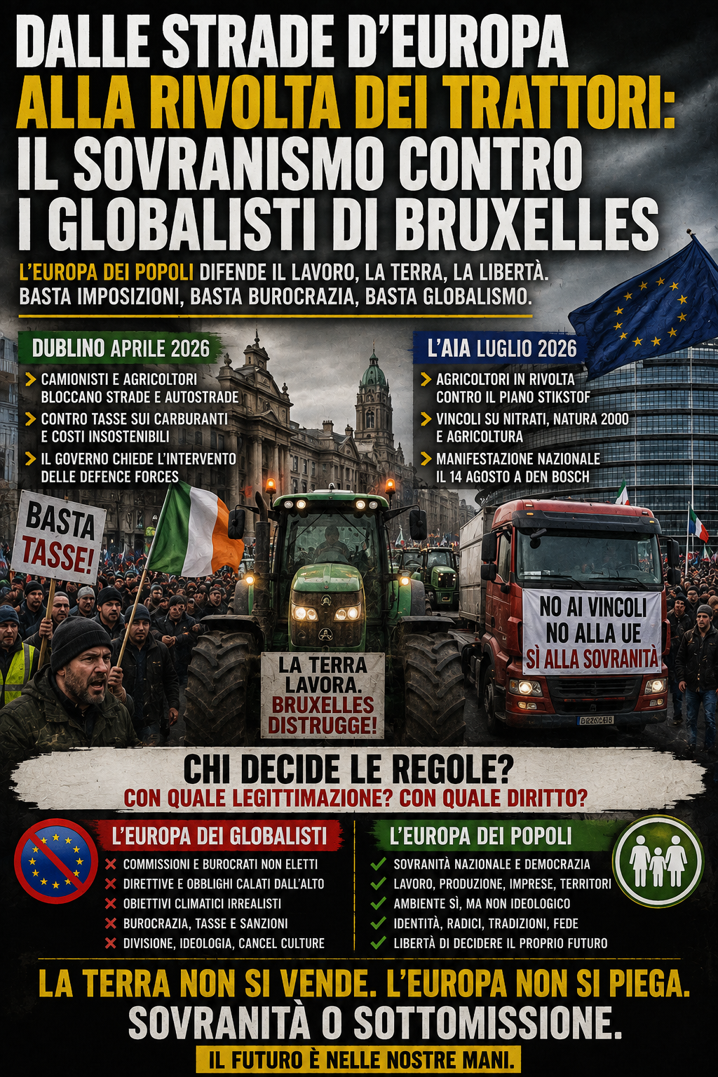 Dalle strade d’Europa alla rivolta dei trattori: il sovranismo contro i globalisti di Bruxelles