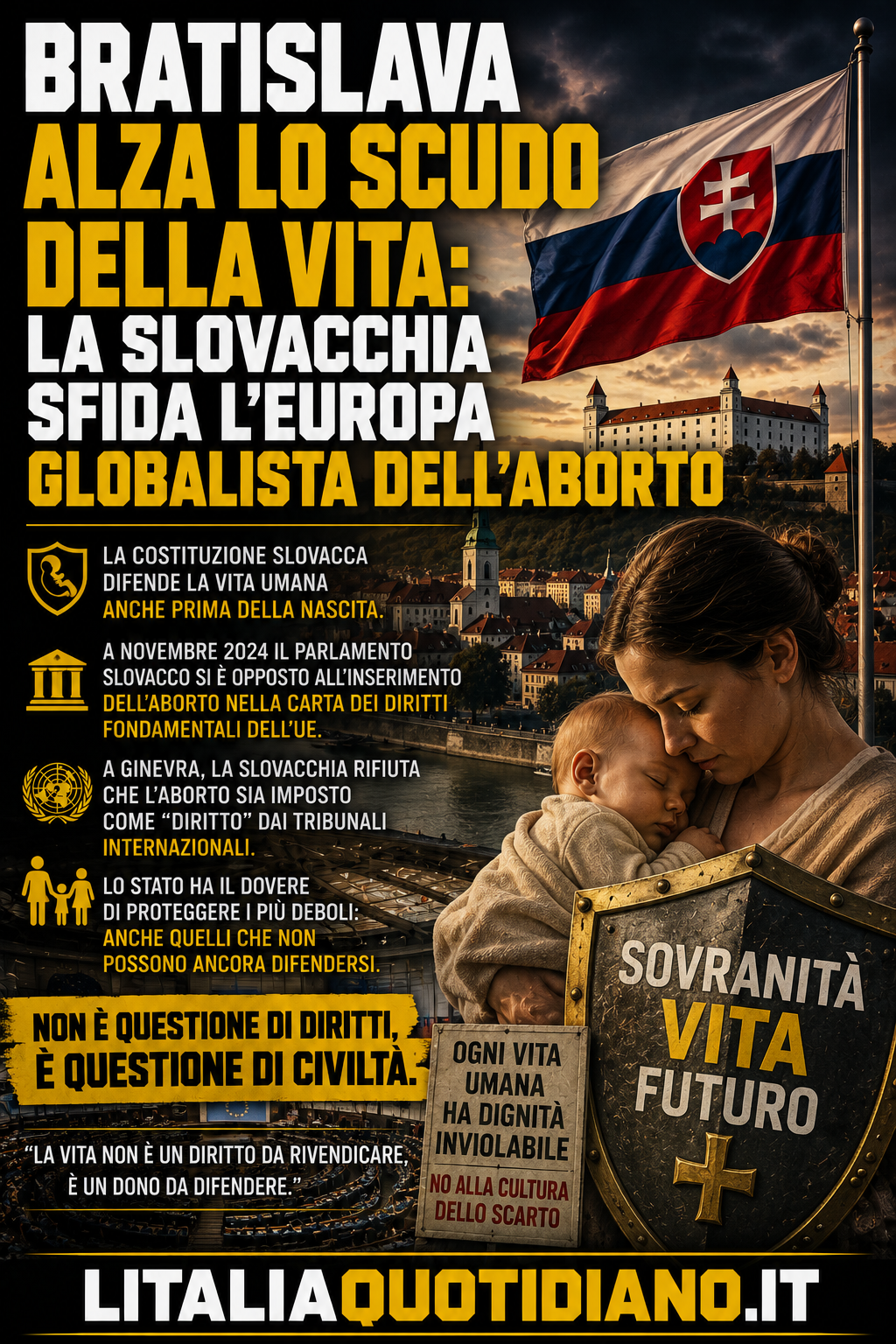 Bratislava alza lo scudo della vita: la Slovacchia sfida l’Europa globalista dell’aborto