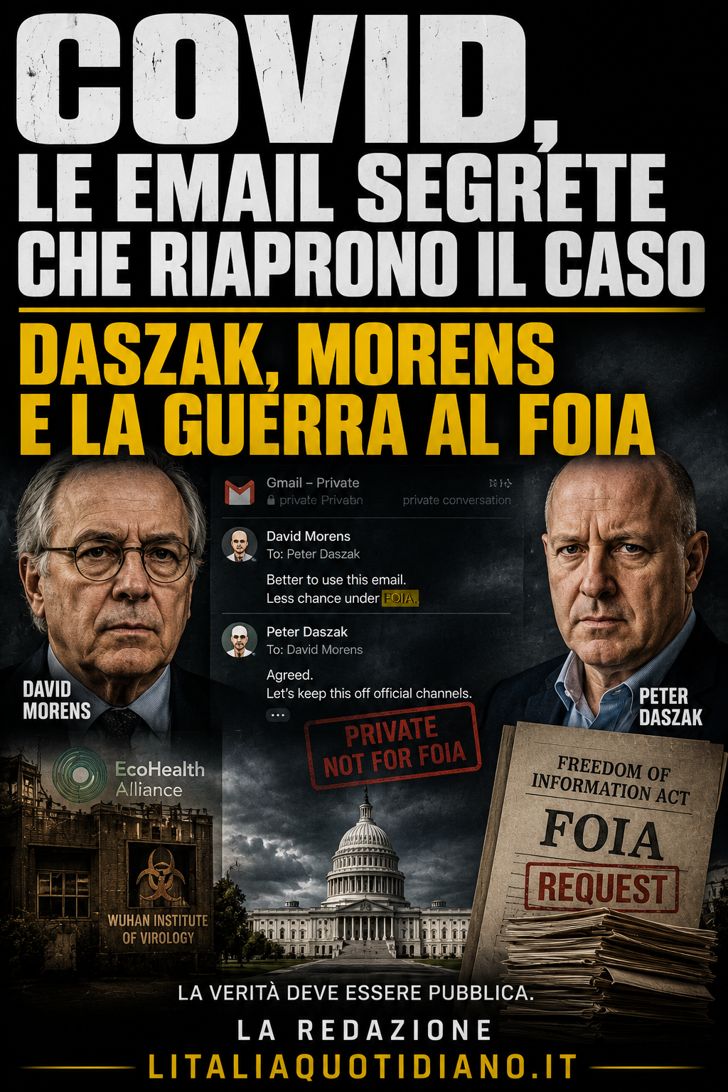Covid, le email segrete che riaprono il caso: il complice inglese e la guerra al FOIA