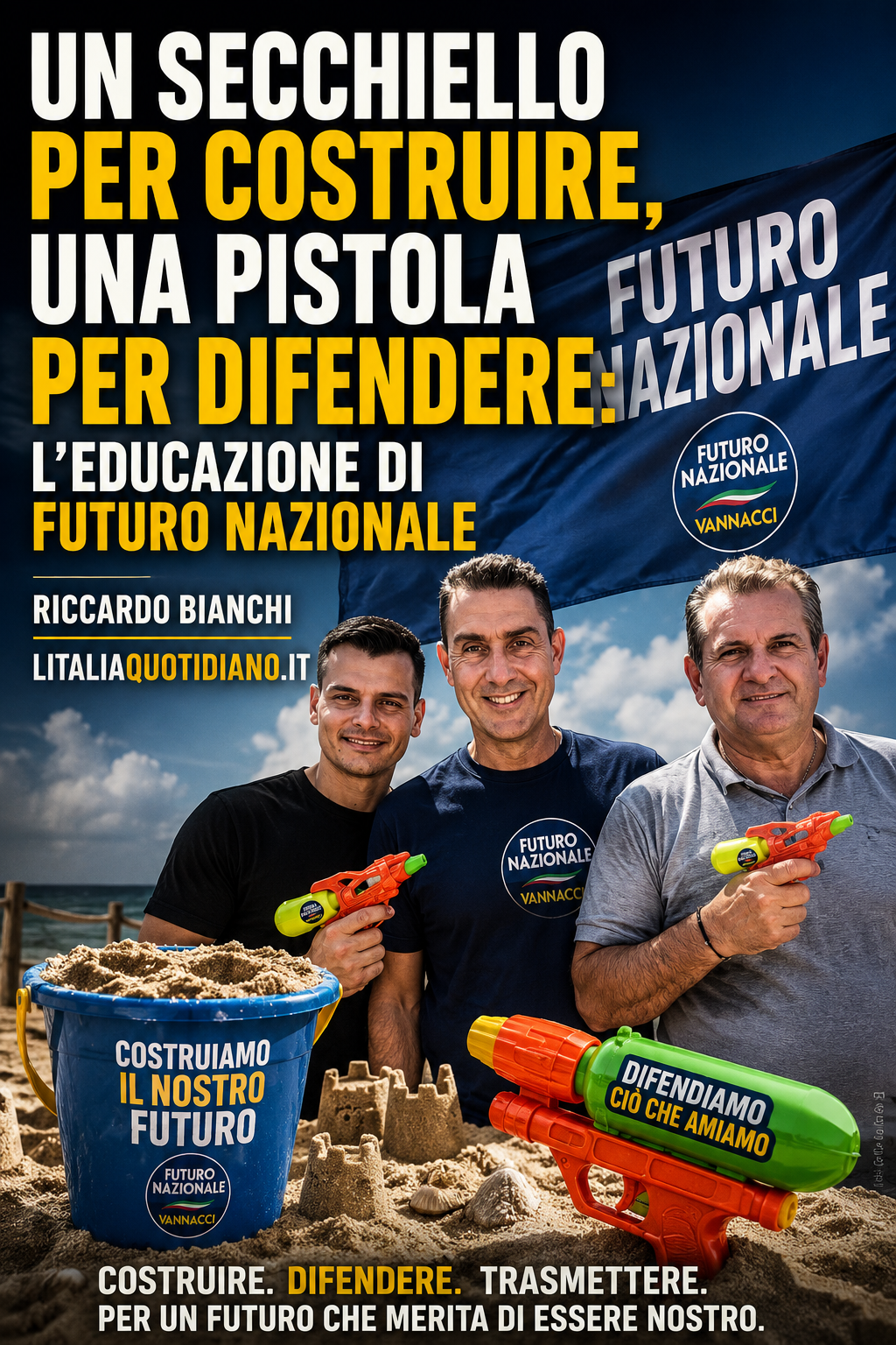 Un secchiello per costruire, una pistola per difendere: l’educazione di Futuro Nazionale