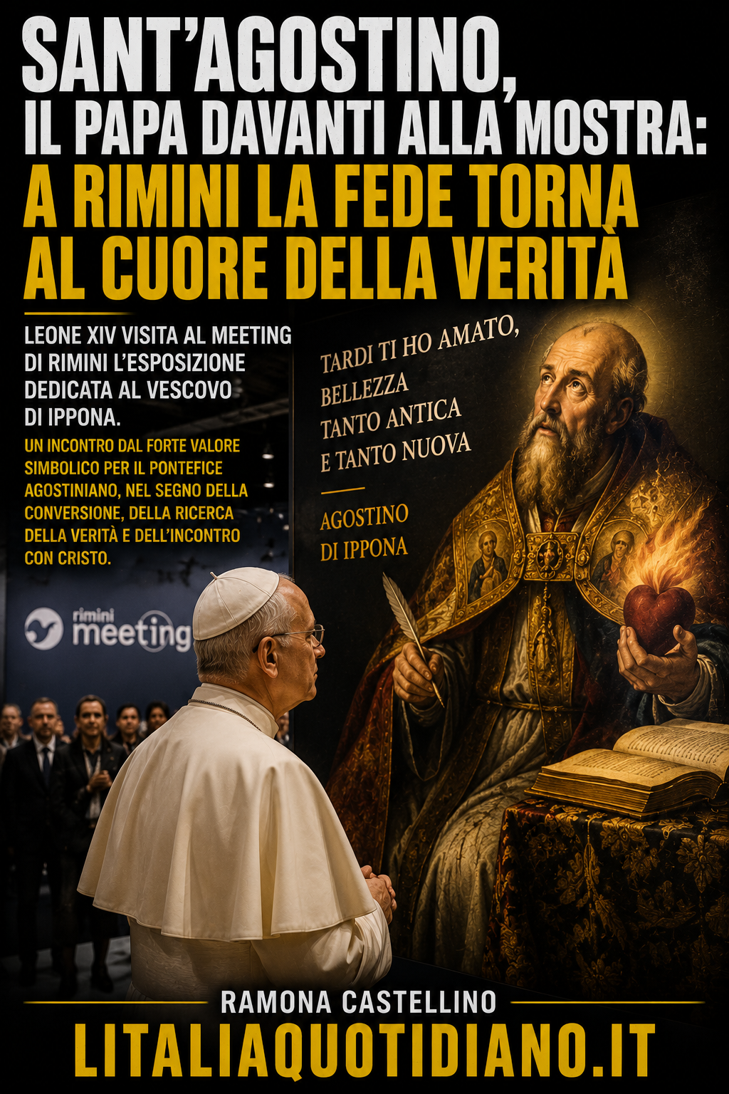 Sant’Agostino, il Papa davanti alla mostra: a Rimini la fede torna al cuore della verità