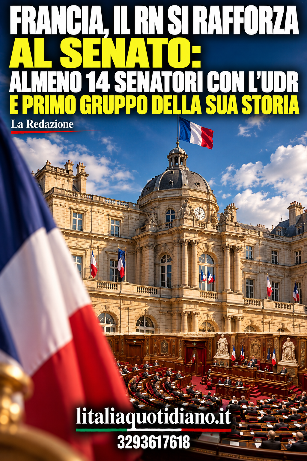 FRANCIA, BOOM DI LE PEN AL SENATO: L’RN QUADRUPLICA I SEGGI E FORMA IL PRIMO GRUPPO DELLA SUA STORIA. MACRON TREMA A 7 MESI DAL VOTO
