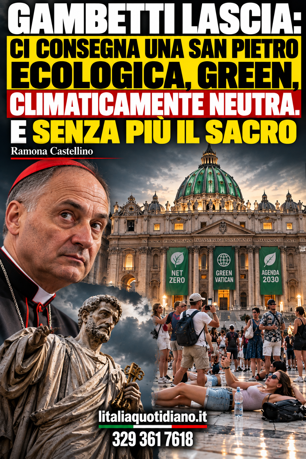 GAMBETTI LASCIA: CI CONSEGNA UNA SAN PIETRO ECOLOGICA, GREEN, CLIMATICAMENTE NEUTRA. E SENZA PIÙ IL SACRO